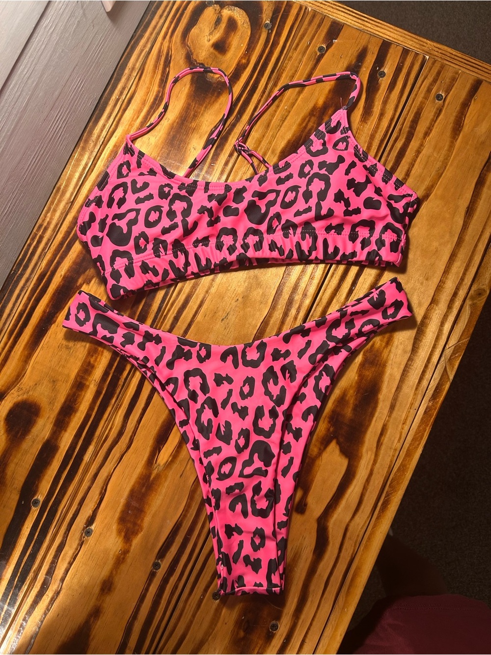 Hot Pink Leopard Print Bikini